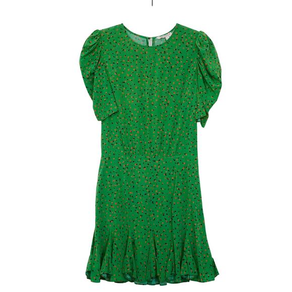 Veronica Beard Green Lila Silk Dress Sz 2 - Picture 4 of 7